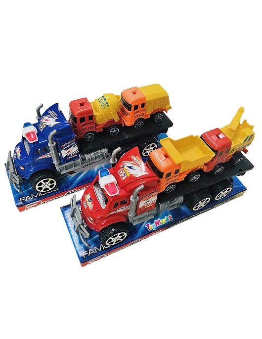 Φορτηγό Friction με 2 Δομικά Οχήματα 26x12x8cm ToyMarkt 902288