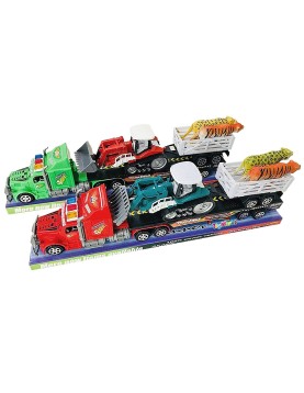 Νταλίκα Friction με Τρακτέρ &amp; ζώα 43x13x8cm ToyMarkt 902290