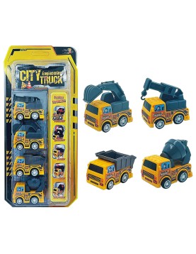 Δομικά Οχήματα Pull Back σε Καρτέλα 14x30x3cm ToyMarkt 902303