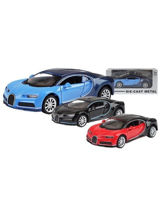 Die Cast Pull Back 1:36 Bughati 15x7x7cm ToyMarkt 902319