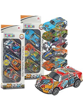 3 Αγωνιστικά Μεταλλικά Pull Back σε Κουτί 11x31x5cm ToyMarkt 902324