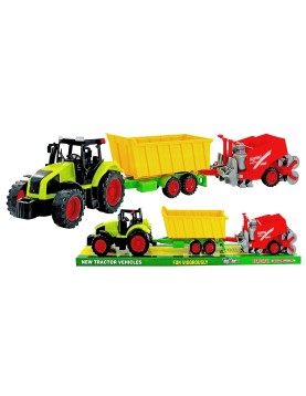 Τρακτέρ Friction &amp; 2 Ρυμουλκούμενα 58x12x11cm ToyMarkt 902334
