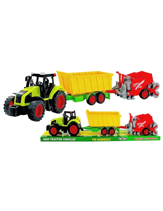Τρακτέρ Friction & 2 Ρυμουλκούμενα 58x12x11cm ToyMarkt 902334