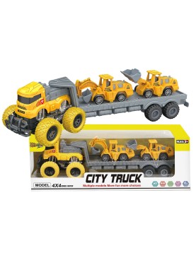 Νταλίκα Friction + 2 Δομικά Pull Back 41x14x11cm ToyMarkt 902365