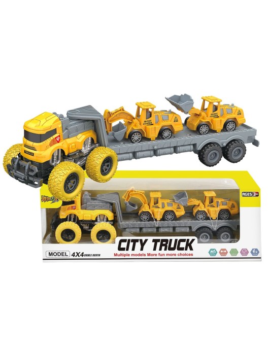 Νταλίκα Friction + 2 Δομικά Pull Back 41x14x11cm ToyMarkt 902365