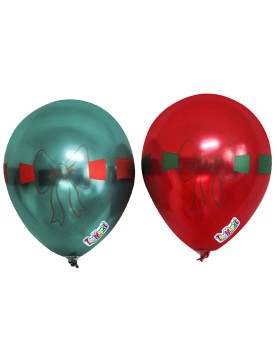 Σετ 6 Μπαλόνια 23cm Κορδέλα Διάφορα Χρώματα ToyMarkt 911061