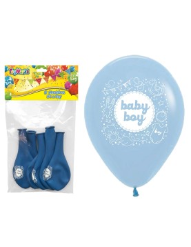 Μπαλλόνια 12" 6τεμ Baby boy 30cm ToyMarkt 911265