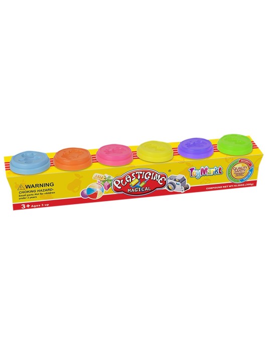 Πλαστελίνη σετ 6 Χρωμάτων 32x6x5cm ToyMarkt 912766