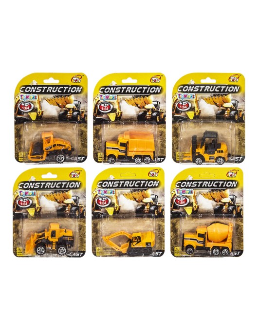 Καρτέλα 1 τεμ die Cast Δομικά 8cm 11x14cm ToyMarkt 912768