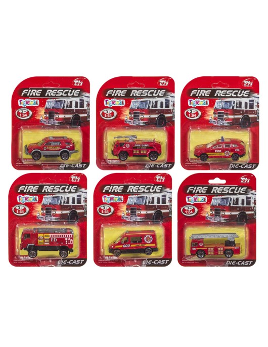Καρτέλα die Cast Πυροσβεστικό Όχημα 11x14cm ToyMarkt 912774