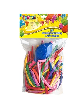 Μπαλόνια Modelling 50 τεμ &amp; Mini Τρόμπα ToyMarkt 913059