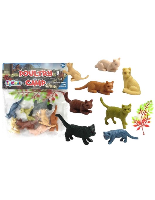 Μικρό σετ 8 Γατάκια 14x16cm ToyMarkt 913153