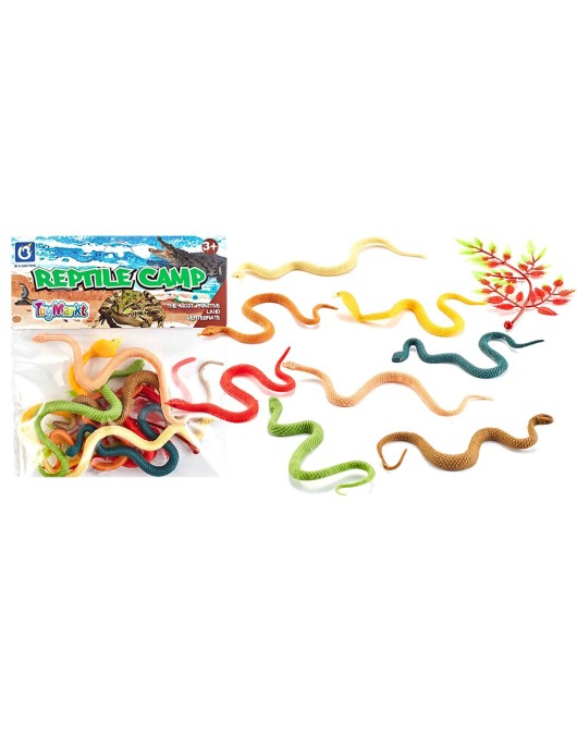 Μικρό σετ 8 Φιδάκια 14x16cm ToyMarkt 913156