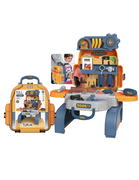 Πάγκος Εργαλεία 23 τεμ 3 σε 1 Backpack 25x28x12cm ToyMarkt 913179