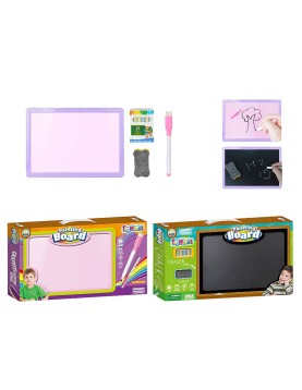 Πίνακας Διπλής Όψης με Κιμωλίες &amp; Κραγιόν 41x24x3cm ToyMarkt 913207