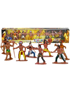 8 Ινδιάνοι σε Μακρόστενο Κουτί 39x8x3cm ToyMarkt 913270