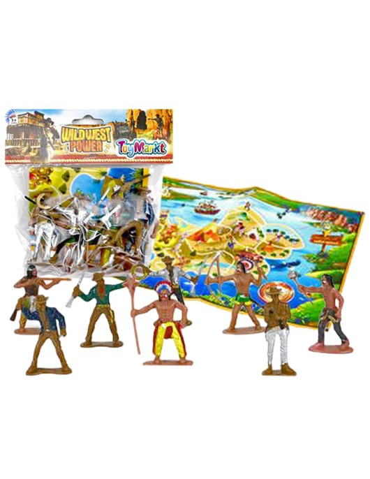 Σετ Καουμπόηδες & Ινδιάνοι σε Σακουλάκι 15x19cm ToyMarkt 913272