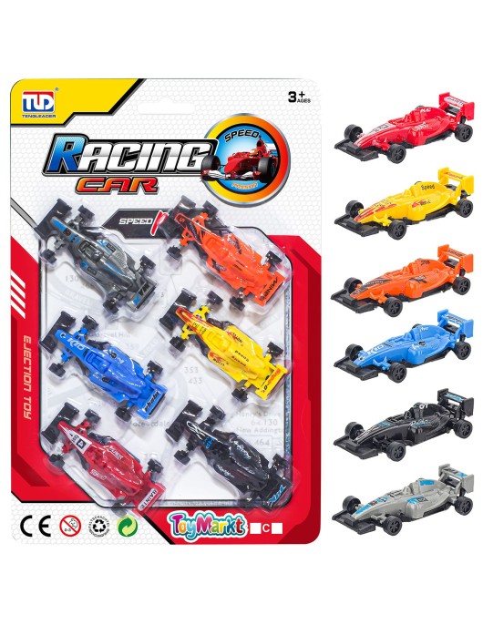 Καρτέλα 6 Φόρμουλες Free Wheels 17x25x2cm ToyMarkt 913296