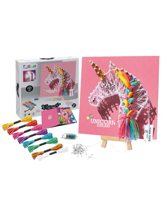 Σετ Χειροτεχνίας Μονόκερως 2in1 με φως & usb 20x20x3cm ToyMarkt 913322