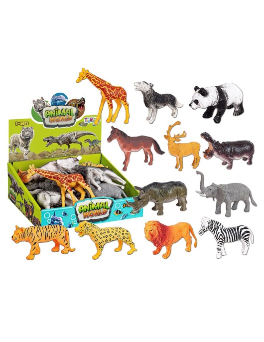 Κουτί 12 Άγρια ζώα 22x9x20cm ToyMarkt 913327