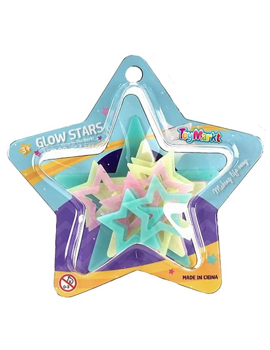 Φωσφορίζοντα Αστεράκια σε Καρτέλα 20x20x3cm ToyMarkt 913384