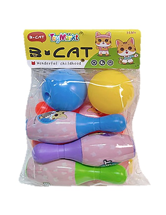 Μπόουλινγκ 8τεμ σε Σακουλάκι 17x25x8cm ToyMarkt 913394