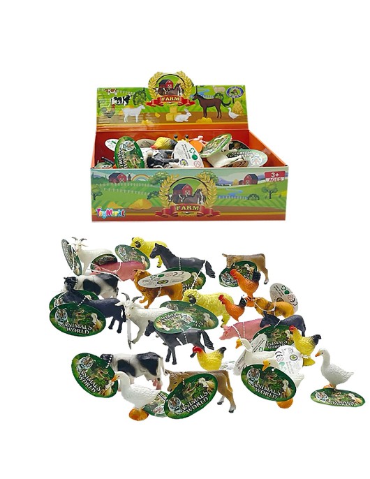 Ζώα Φάρμας Κουτί 24 Τεμαχίων 26x8x16cm ToyMarkt 913413