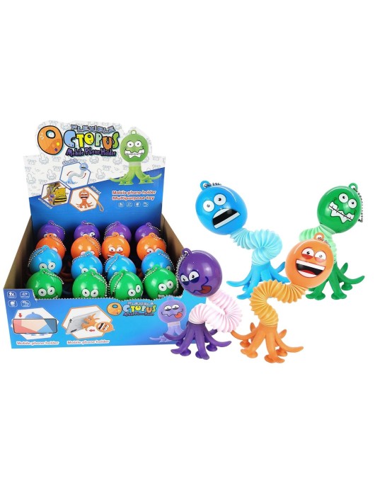 Χταπόδι Mobile Phone Holder Κουτί 16 Τεμαχίων 9cm ToyMarkt 913433