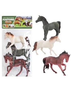 Σετ 3 Άλογα 16cm σε Σακούλα 16x27x3cm ToyMarkt 913435