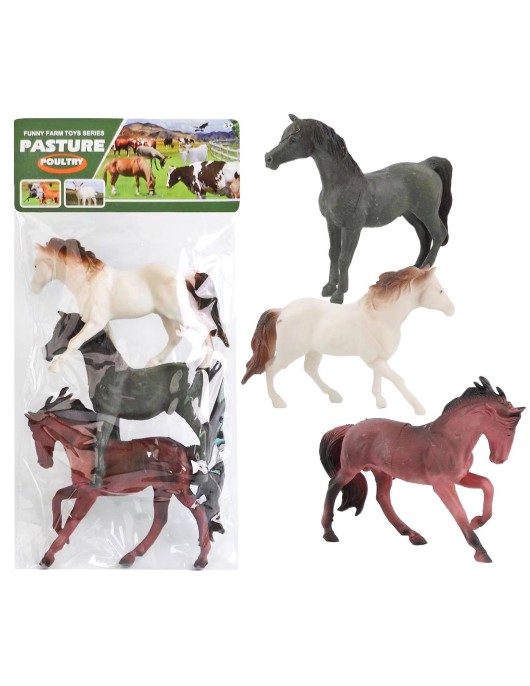 Σετ 3 Άλογα 16cm σε Σακούλα 16x27x3cm ToyMarkt 913435