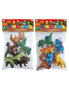 6 Δεινοσαυράκια 8-12cm σε Σακουλάκι 19x30x5cm ToyMarkt 913454
