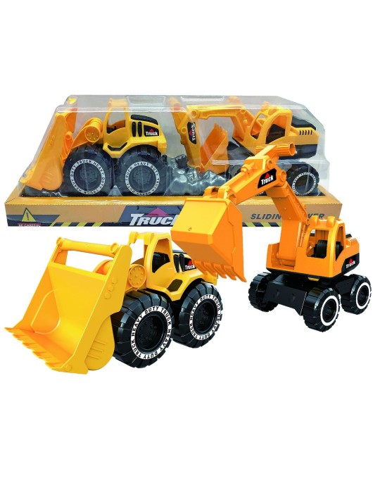 Μπουλντόζα + Εκσκαφέας Free Wheels 41x13x12cm ToyMarkt 913554