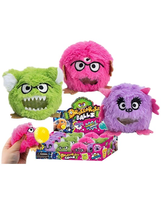 Stress Ball Τερατάκι 10x8x8cm Ανοιχτό Κουτί 12 Τεμ, 29x23x21cm ToyMarkt 913574