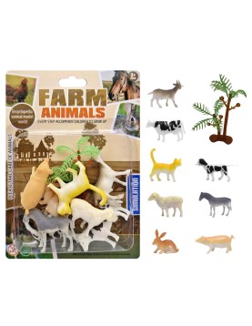 Ζωάκια Φάρμας 8 τεμ σε Καρτέλα 14x19x3cm ToyMarkt 913629