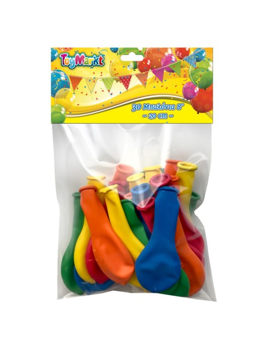 Σετ 30 Μπαλόνια 20cm ToyMarkt 91104
