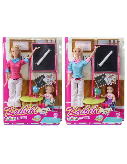 Κούκλα Δασκάλα με Μαθήτρια & Τάξη 23x34x6cm ToyMarkt 922055