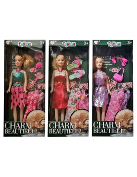 Κούκλα Charm Beautiful με Αξεσουάρ &amp; 2 Φορέματα 14x32x5cm ToyMarkt 922073