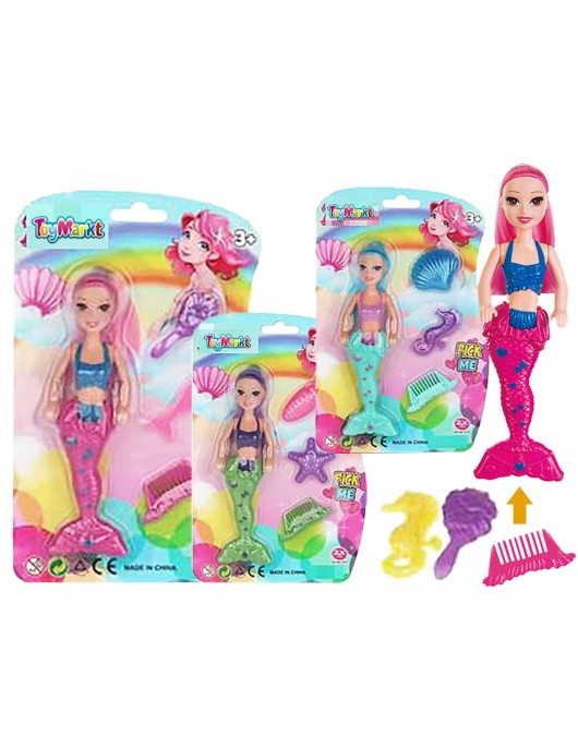 Γοργόνα 17cm σε Καρτέλα 15x23x3cm ToyMarkt 922087