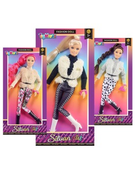 Κούκλα 29cm Γούνινο Γιλέκο &amp; Κολάν 16x33x5cm ToyMarkt 922105