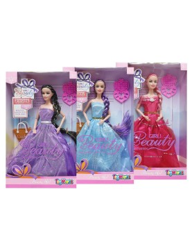 Κούκλα 28cm Μακριά Κοτσίδα, Τουαλέτα 20x32x5cm ToyMarkt 922107