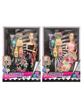 Κούκλα 29cm Fashion Μακρυά Κοτσίδα, Αξεσουάρ 22x32x5cm ToyMarkt 922111