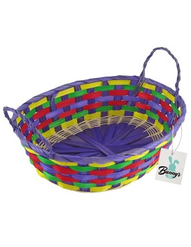Καλάθι Μπαμπού Πολύχρωμο Οβάλ 30x22x8cm Bunny's 931262