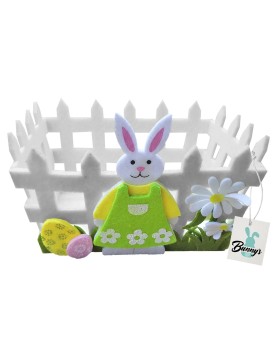 Καλάθι Τσόχινο Λαγός Περίφραξη 18x12x9cm Bunny's 931275