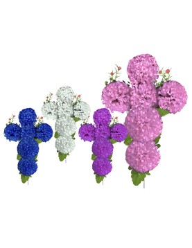 Σταυρός με 6 Λουλούδια 47x27cm Bunny's 931306