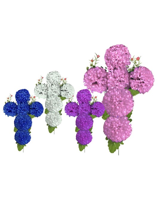 Σταυρός με 6 Λουλούδια 47x27cm Bunny's 931306