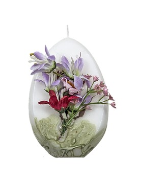 Κερί Αυγό Λουλούδια ν.8 12cm Bunny's 931326
