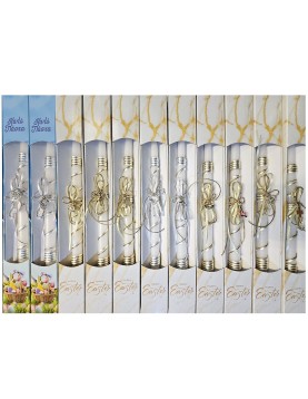 Λαμπάδα Μεταλλικό Στολίδι Ντεκορ σε Χρωματιστό Κουτί 36cm x ø17mm Bunny's 931510