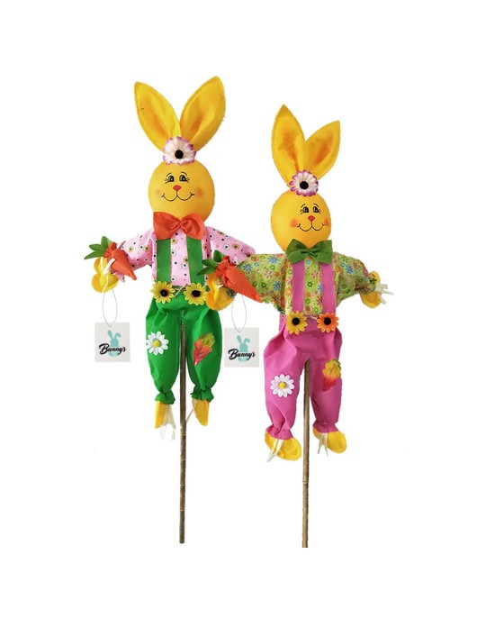 Λαγός με Καρότο σε Καλάμι 86cm (κούκλα 62cm) Bunny's 931605