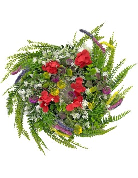 Στεφάνι με Άνθη &amp; Πρασινάδα ø30cm Bunny's 932133