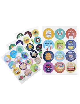 Στίκερ Πασχαλινά Στρογγυλά σετ=12 Φύλλα 18x13cm Bunny's 932138